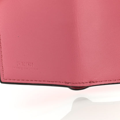 Fendi Nappa FF Diagonal Embossed Micro Tri-Fold Wallet Pink 7 of 9