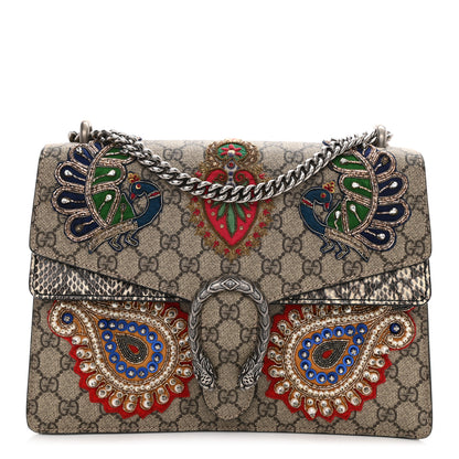 Gucci GG Supreme Monogram Embroidered Medium Dionysus Shoulder Bag Beige 1 of 23