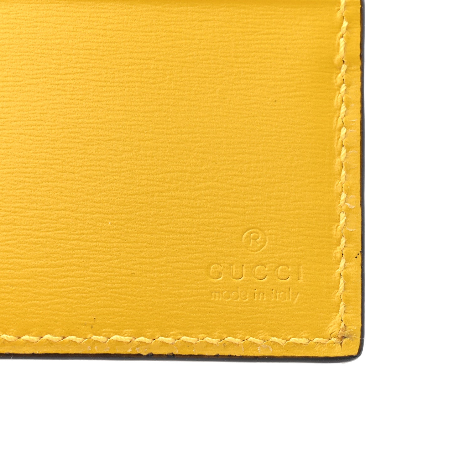 Gucci Crocodile Bi-Fold Wallet Yellow 6 of 9