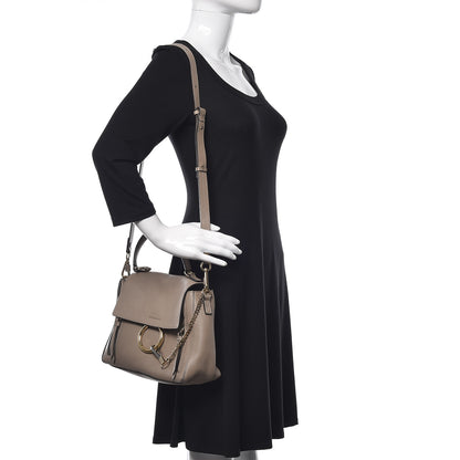 Chloe Calfskin Small Faye Day Shoulder Bag Motty Grey 2 of 10