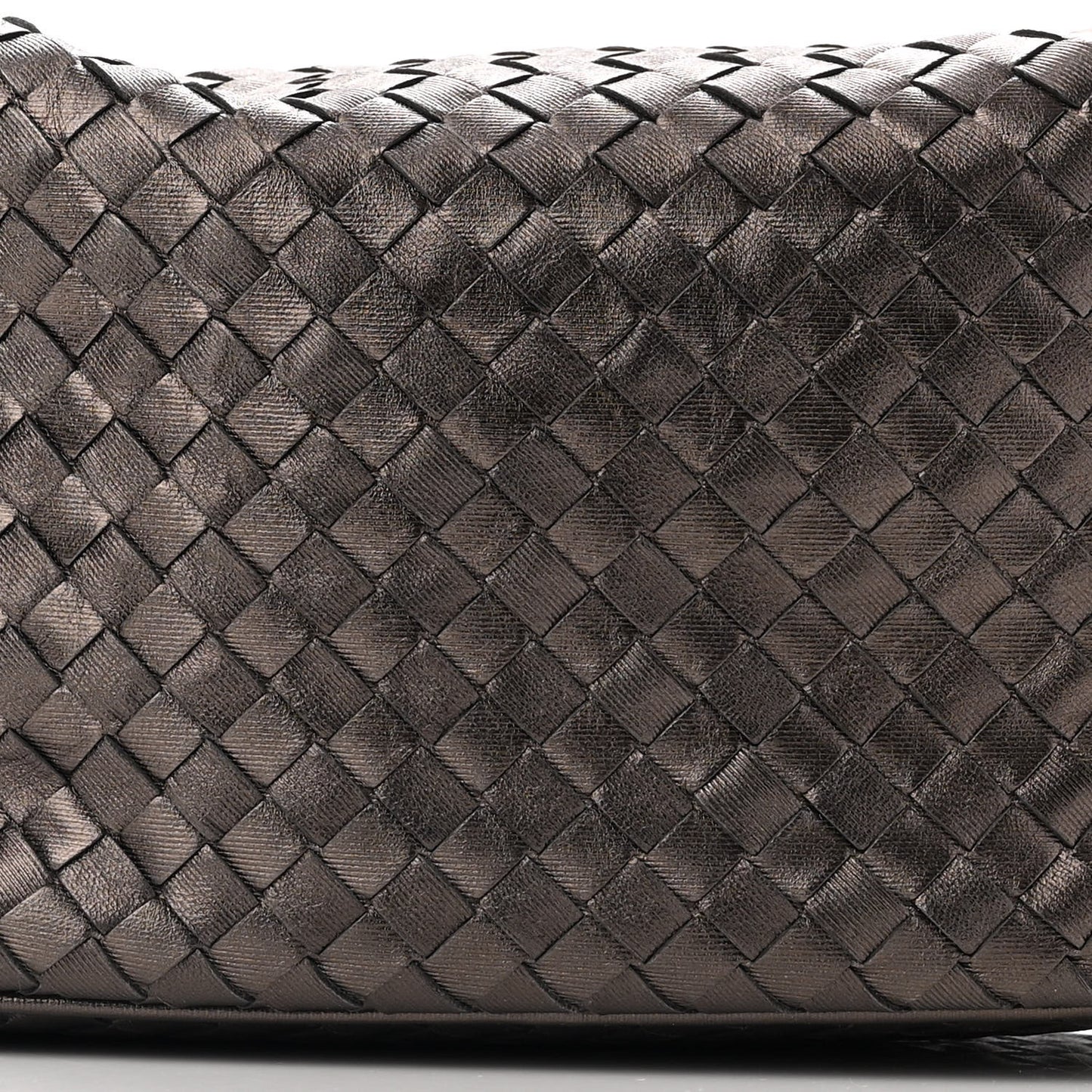 Metallic Nappa Intrecciato Small Shoulder Bag Brunito