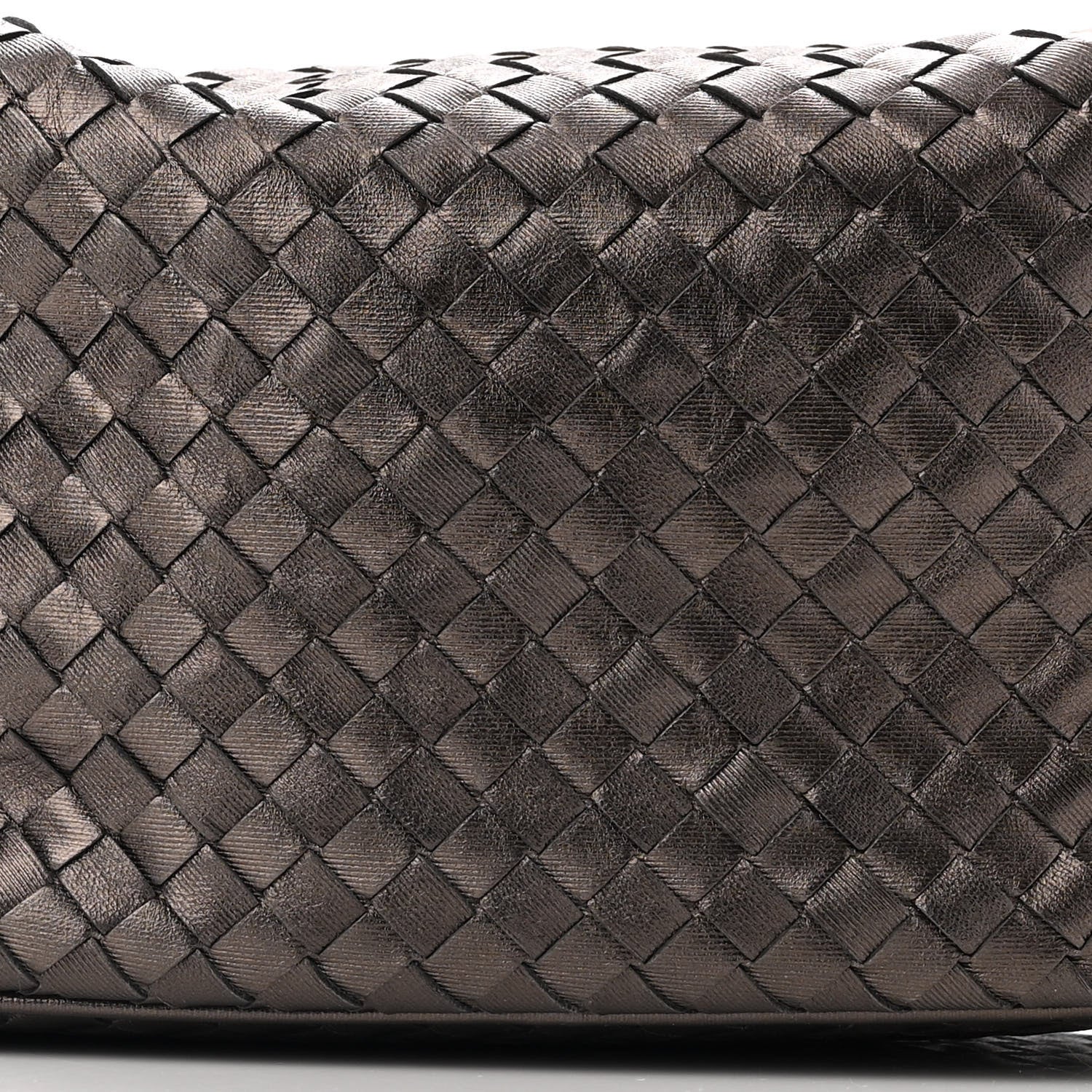 Bottega Veneta Metallic Nappa Intrecciato Small Shoulder Bag Brunito 8 of 10
