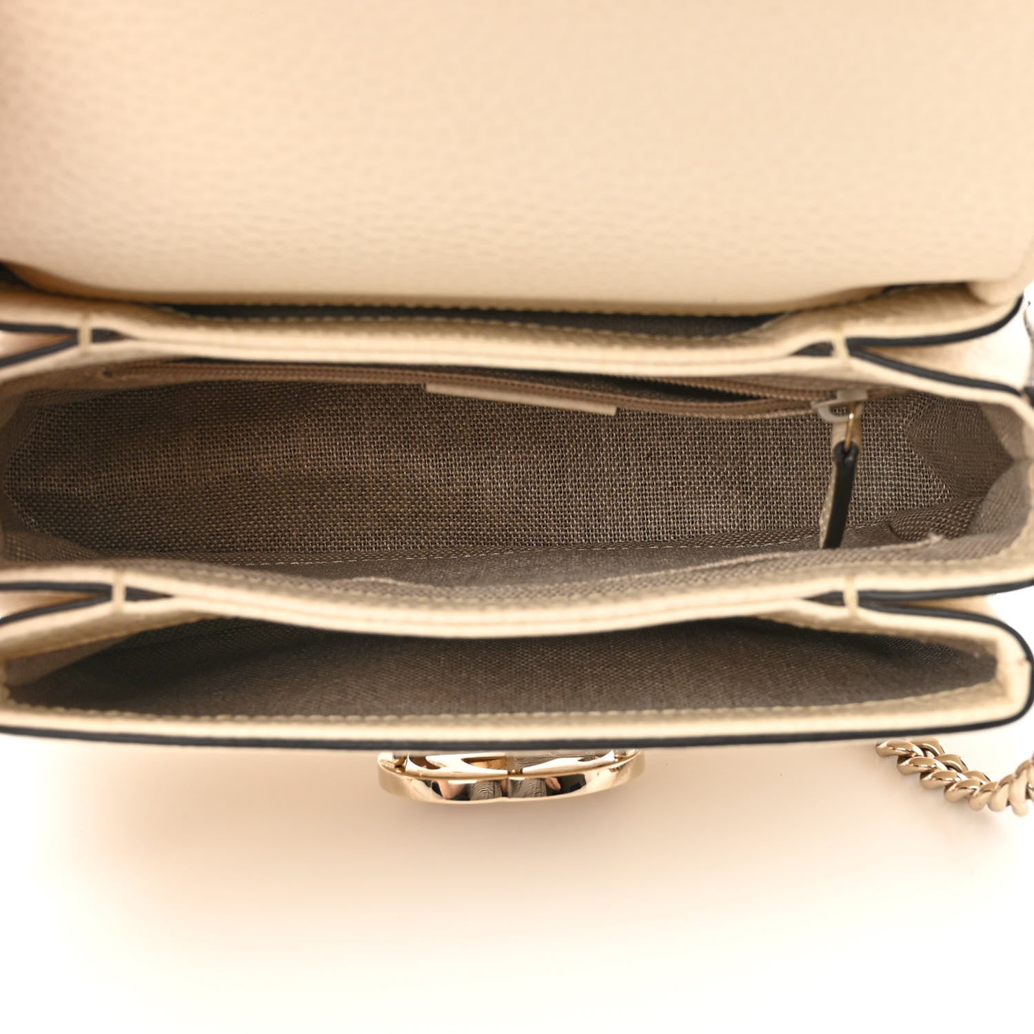 Gucci Dollar Calfskin Interlocking G Crossbody Bag Mystic White 5 of 12