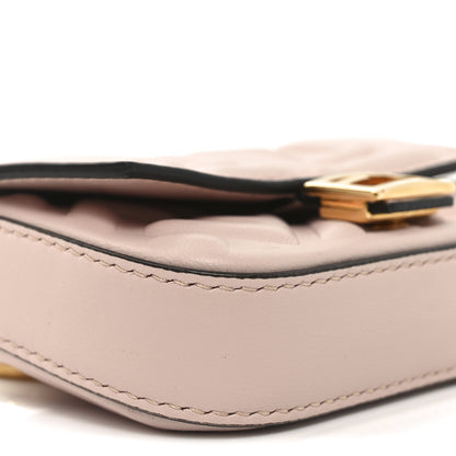 Fendi Nappa Matisse FF Embossed Nano Baguette Charm Rosa Quarzo 15 of 16