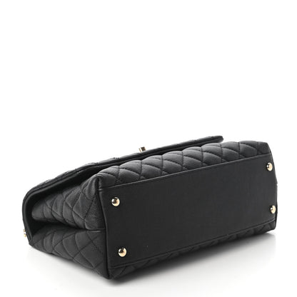 Chanel Caviar Quilted Small Coco Handle Flap Black 4 of 11