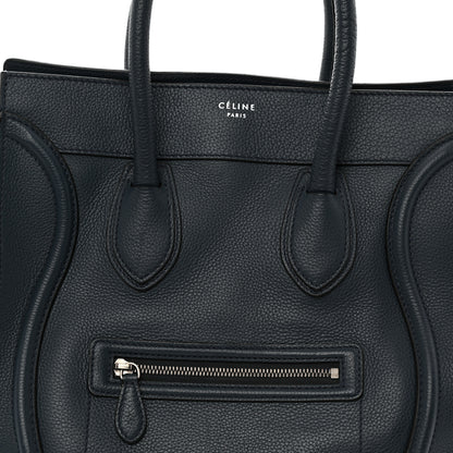 Celine Drummed Calfskin Mini Luggage Slate 8 of 14
