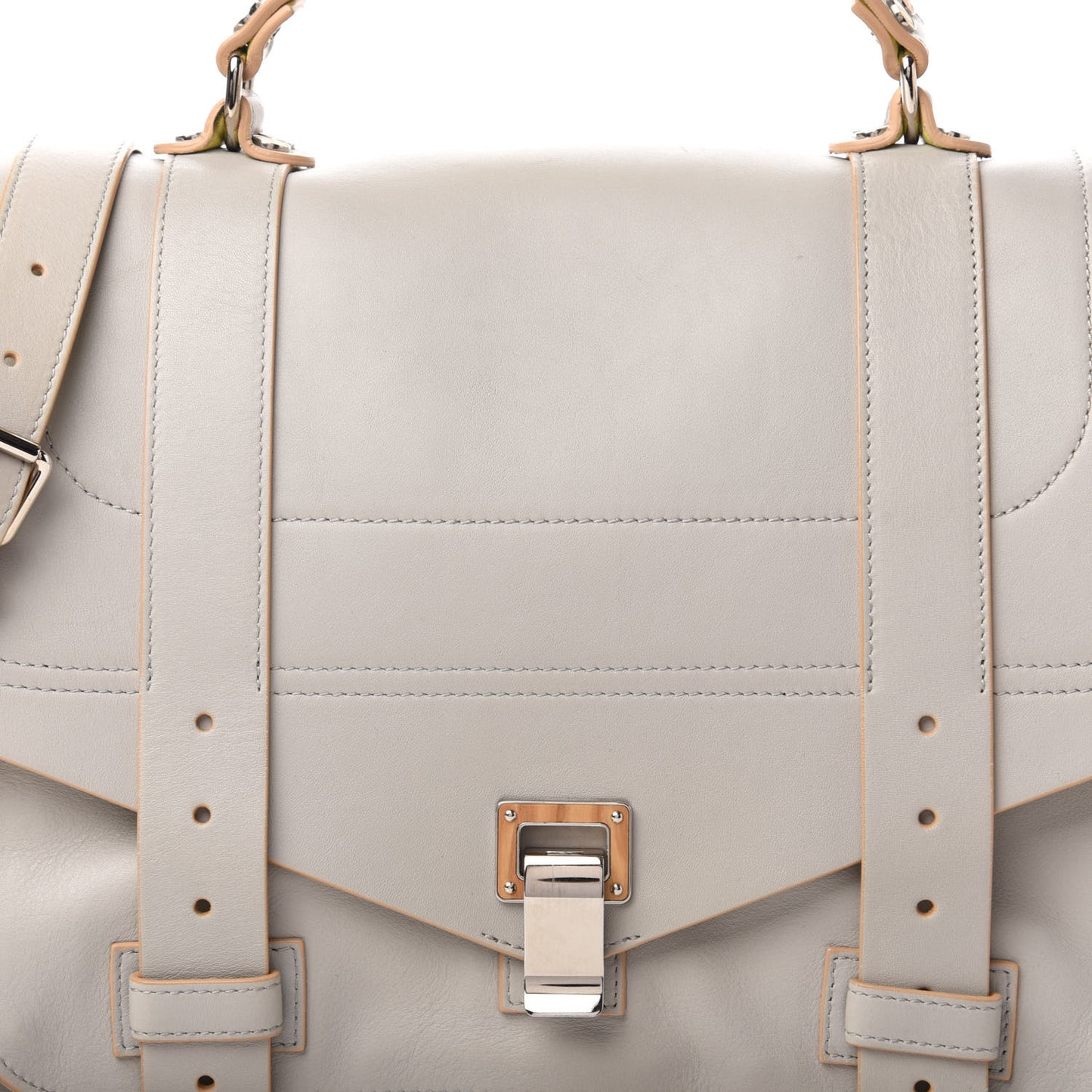 Lambskin Large PS1 Satchel Gray Banana