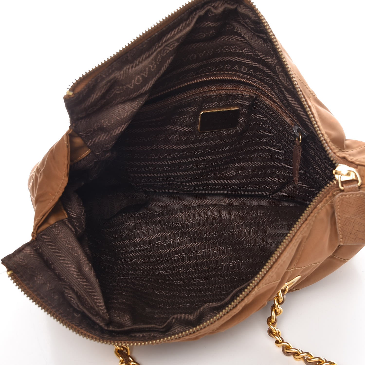 Prada Nylon Tessuto Impuntu Quilted Shoulder Bag Corinto 5 of 16