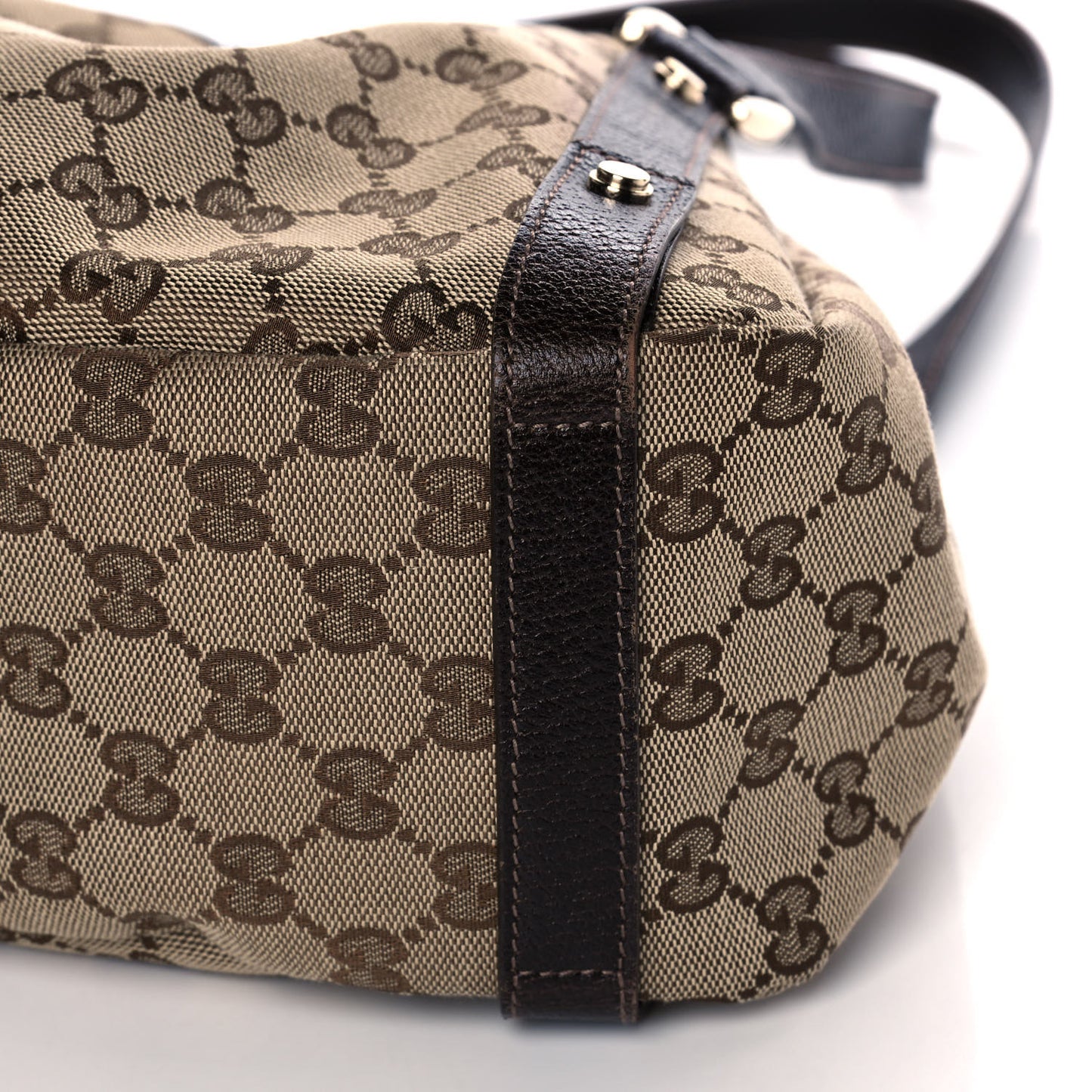 Monogram Medium Abbey Shoulder Bag Dark Brown