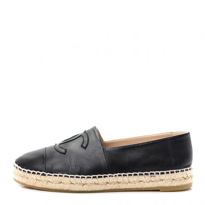 Chanel Lambskin CC Espadrilles 39 Black 1 of 11