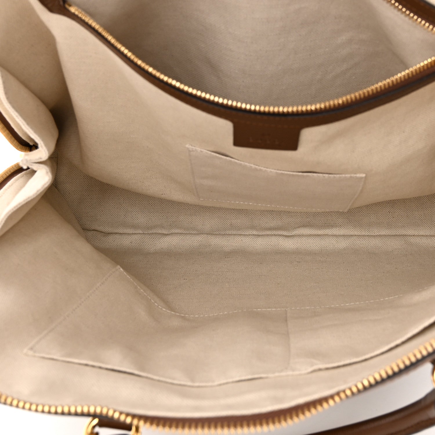 Gucci GG Supreme Monogram Azalea Calfskin Horsebit 1955 Duffle Bag Beige Ebony Brown Sugar 5 of 10