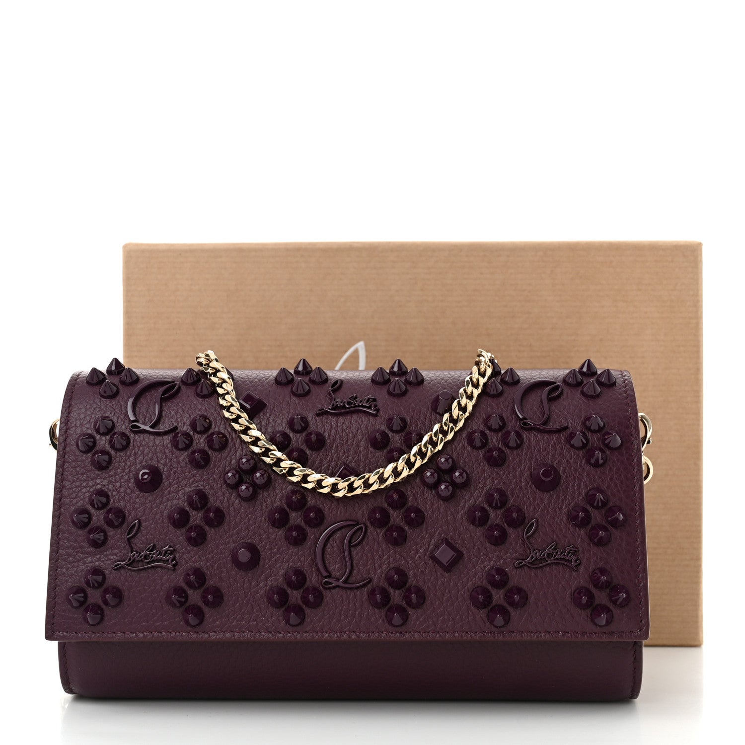 Christian Louboutin Calfskin Spikes Loubinthesky Paloma Merlot 11 of 11