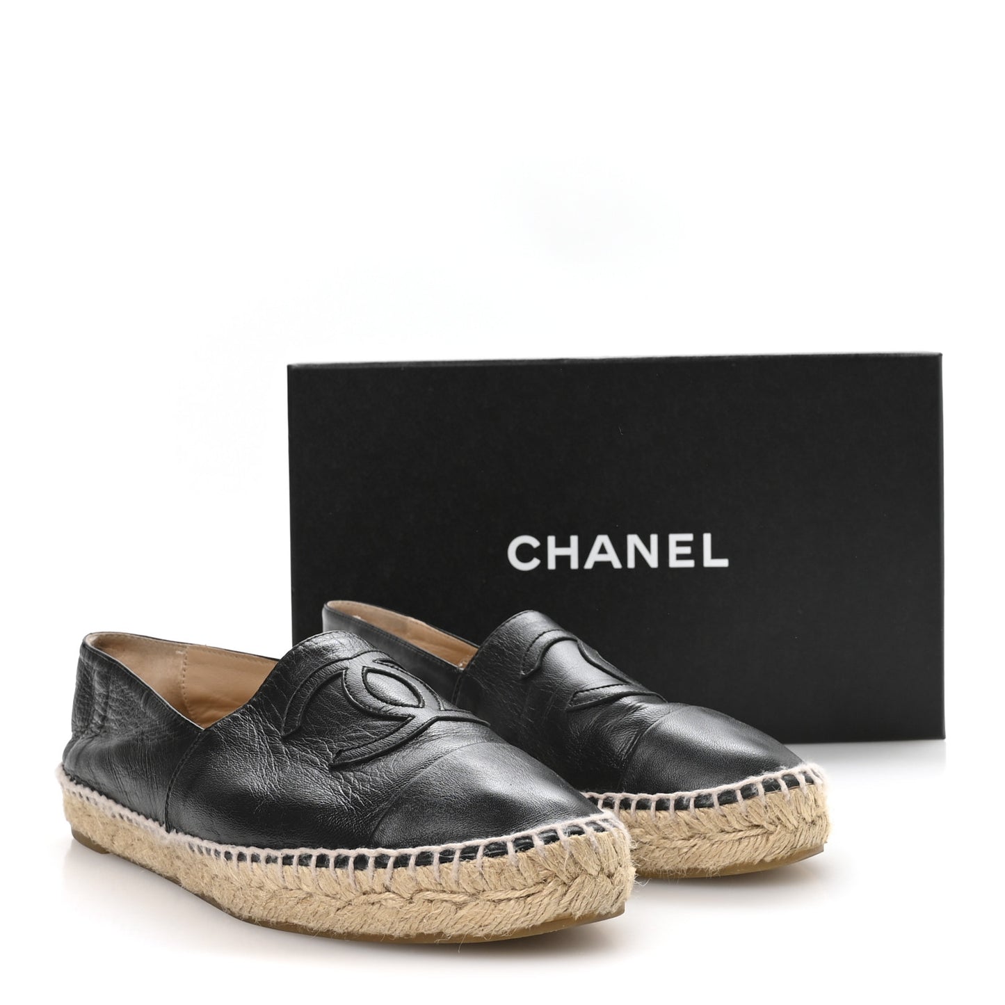 Lambskin CC Espadrilles 39 Black