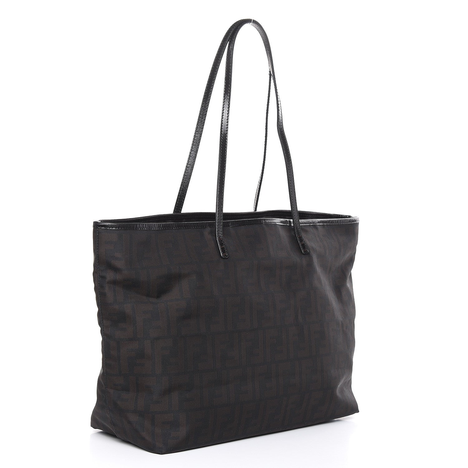 Fendi Nylon Zucca Medium Roll Tote Tobacco 4 of 11