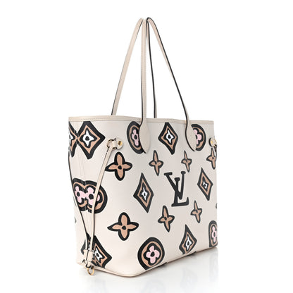 Louis Vuitton Monogram Giant Wild At Heart Neverfull MM Creme 3 of 9
