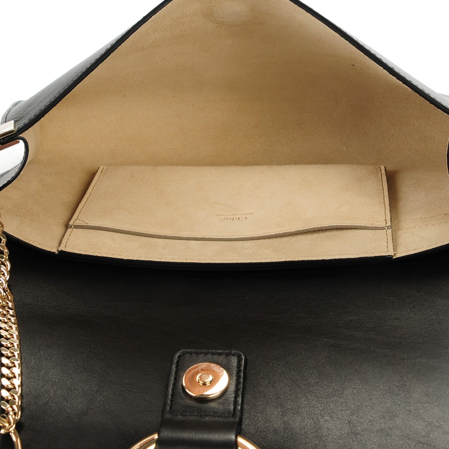 Suede Calfskin Faye Clutch Black