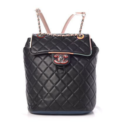 Chanel Lambskin Quilted Small Cuba Urban Spirit Backpack Black 1 of 9