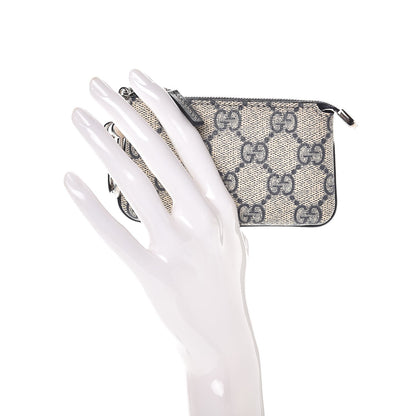 Gucci GG Supreme Monogram Key Case Beige Blue 2 of 8