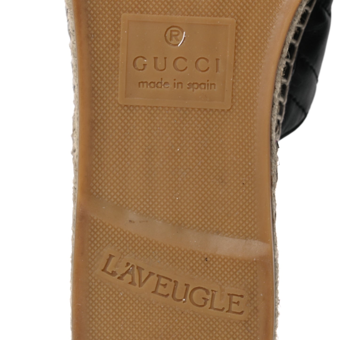 Nappa Matelasse GG Marmont Espadrille Slippers 39 Black