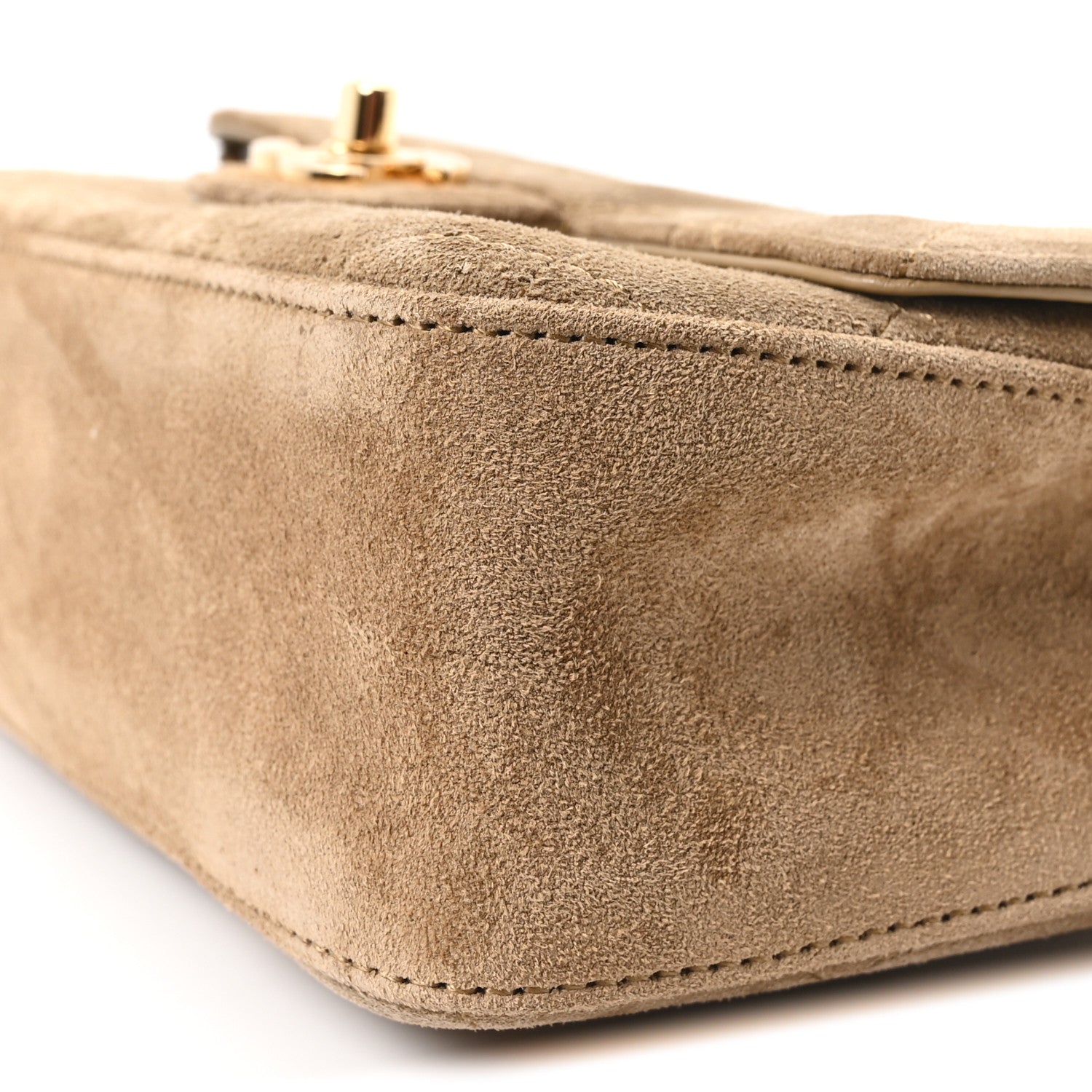 Chanel Suede Calfskin Mini Souplissimo Flap Dark Beige 10 of 10