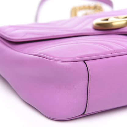 Gucci Calfskin Matelasse Medium GG Marmont Shoulder Bag Candy Mousse 8 of 13