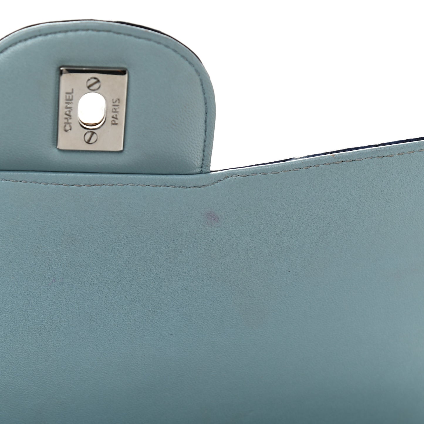 Alligator Ombre Jumbo Double Flap Blue