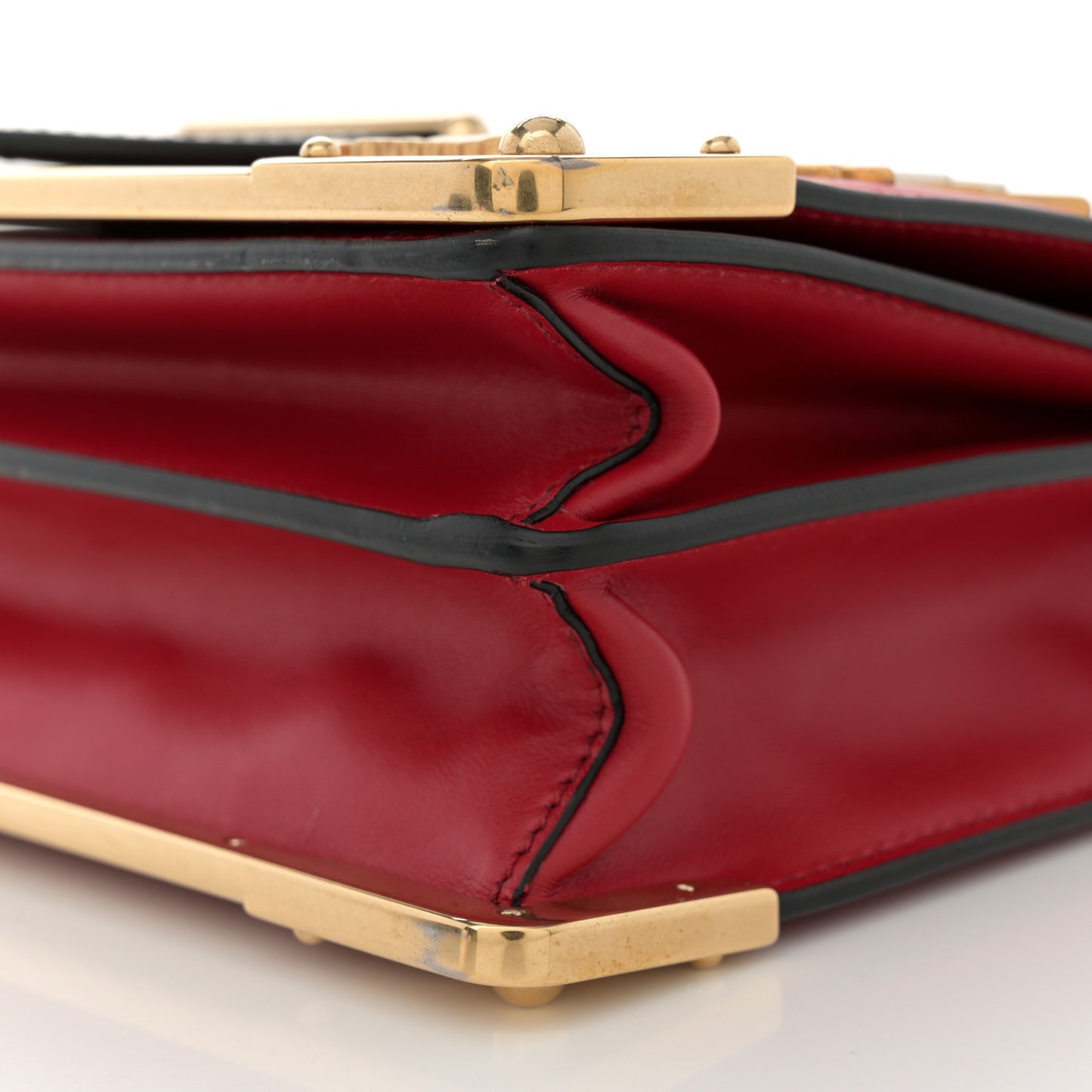 City Calfskin Saffiano Cahier Hearts Bag Fuoco Black