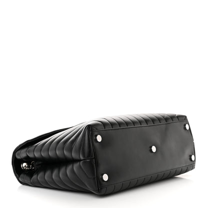 Saint Laurent Calfskin Y Quilted Monogram Large Loulou Chain Satchel Black 3 of 10