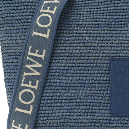 Loewe Raffia Mini Slit Tote Bag Blue 8 of 11