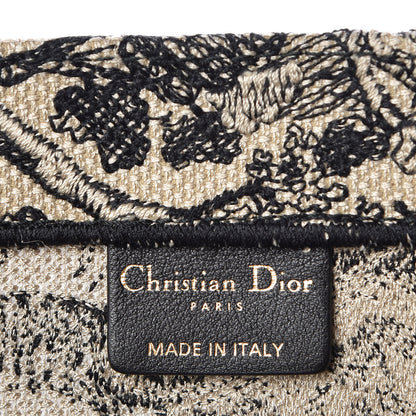 Christian Dior Canvas Embroidered Large Dioriviera Toile De Jouy Book Tote Black 6 of 8