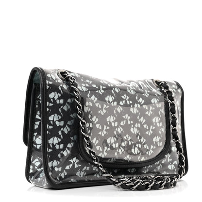 Chanel Metallic Lambskin PVC Star Medium Single Flap Blue Black 3 of 12