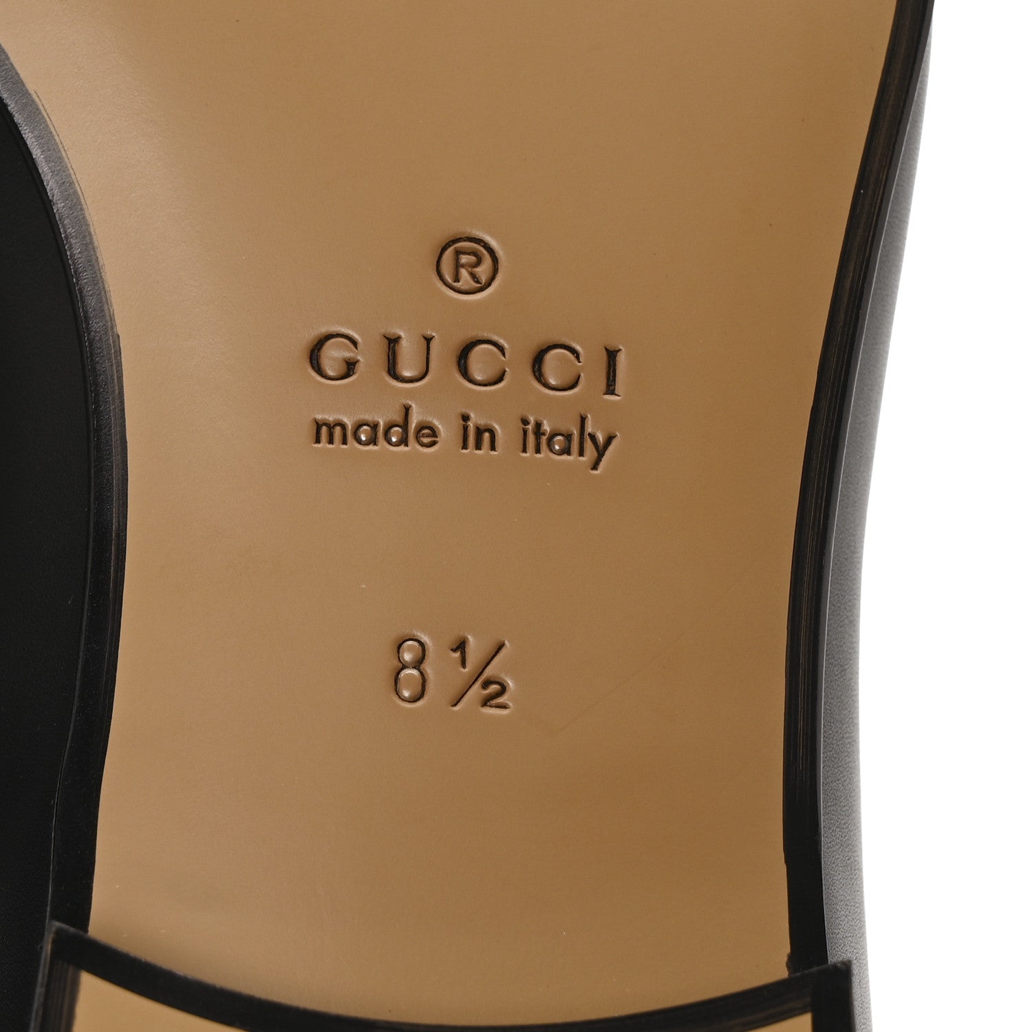 Gucci Betis Glamour Calfskin Horsebit Mens Jordaan Loafers 8.5 Black 7 of 9
