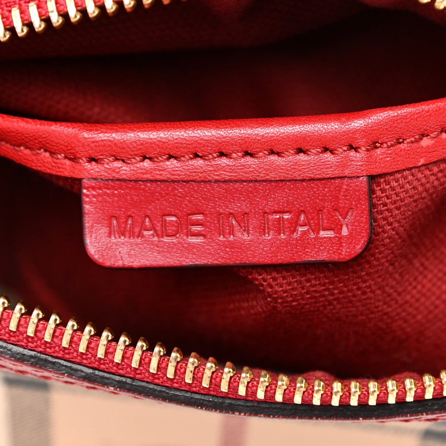 Haymarket Check Mini Blaze Crossbody Bag Red