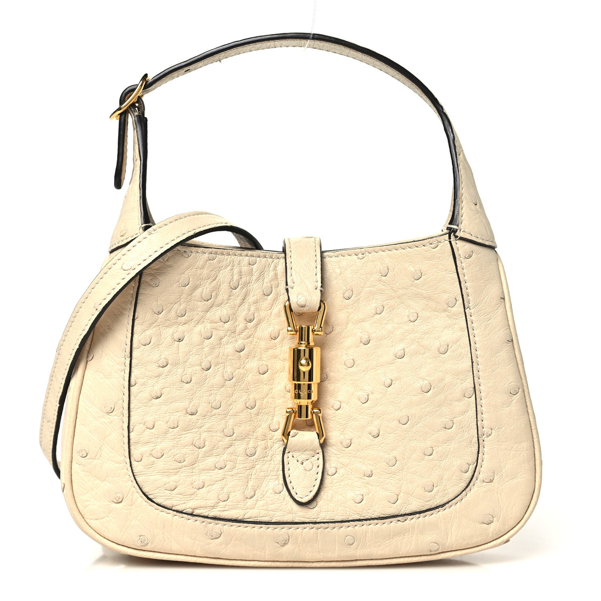 Ostrich Mini Jackie 1961 Hobo Ivoire