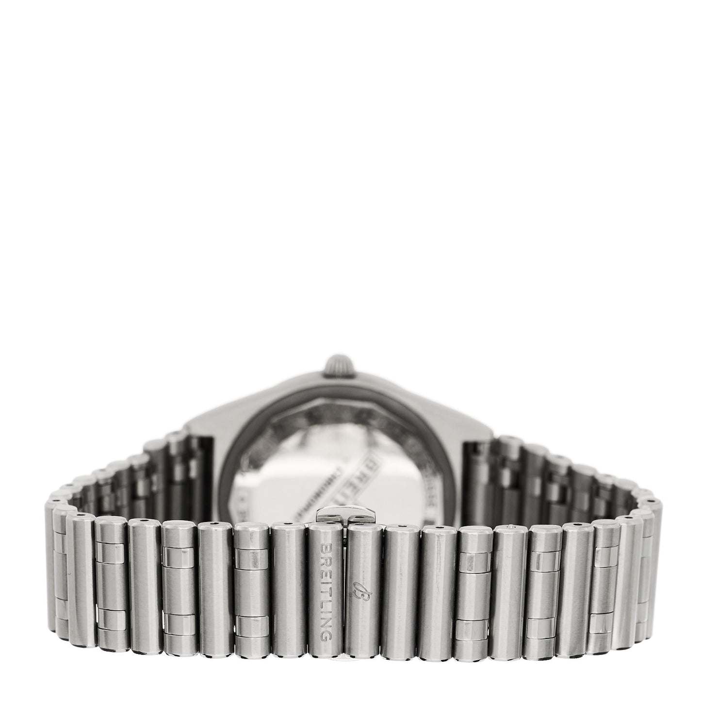 Stainless Steel Diamond Bezel 32mm Chronomat Quartz Watch Silver A77310591A1A1