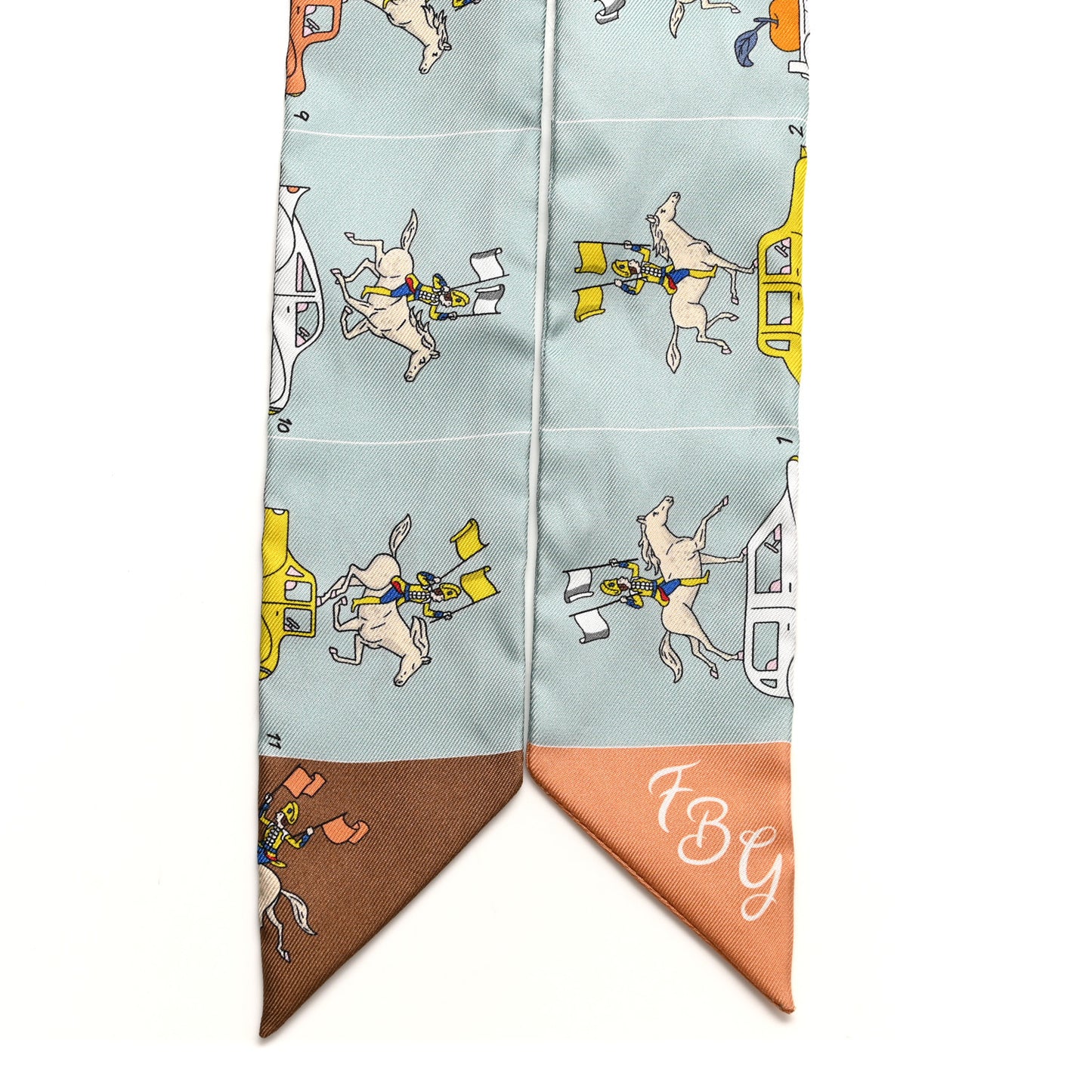 Silk Parade CG Twilly Vert Amande Marron
