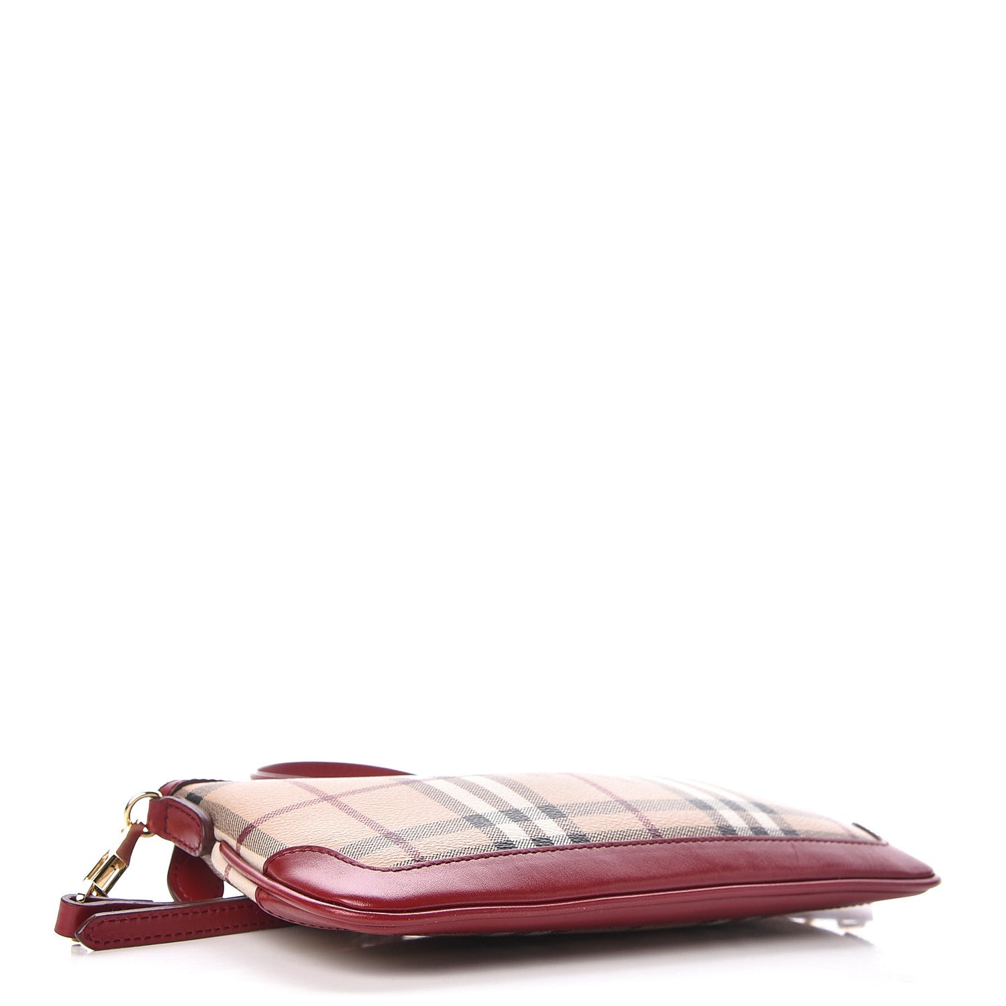 Haymarket Check Small Peyton Crossbody Clutch Bag Military Red