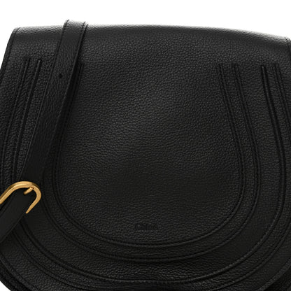 Chloe Calfskin Medium Marcie Round Crossbody Bag Black 8 of 10