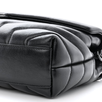 Saint Laurent Calfskin Y Quilted Monogram Monochrome Toy Loulou Crossbody Bag Black 10 of 11
