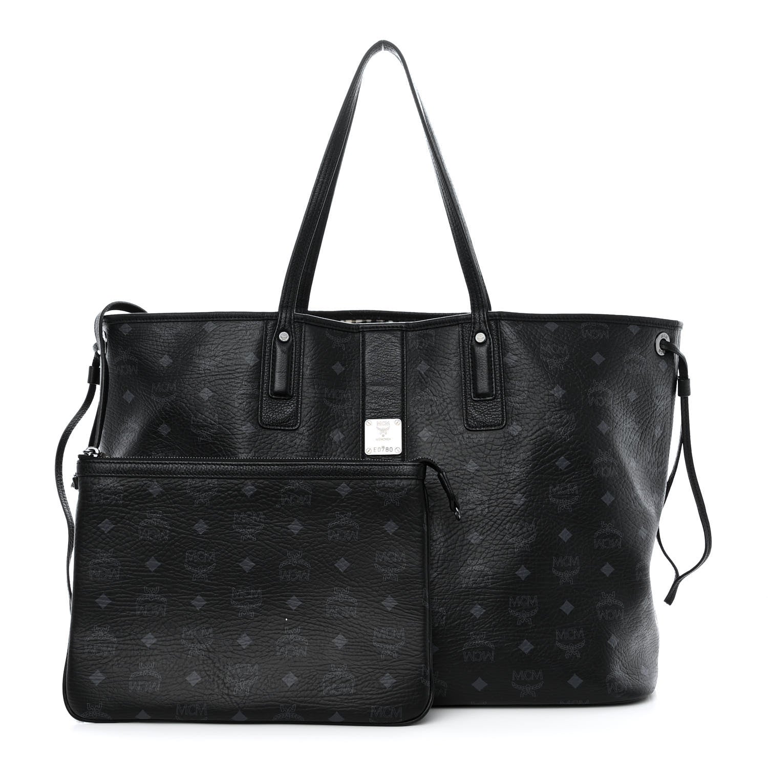 MCM Visetos Large Liz Reversible Shopper Tote Black 1 of 18