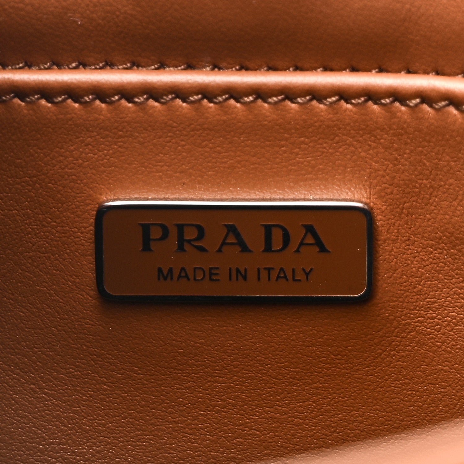 Prada Spazzolato Cleo Shoulder Bag Tobacco 6 of 9