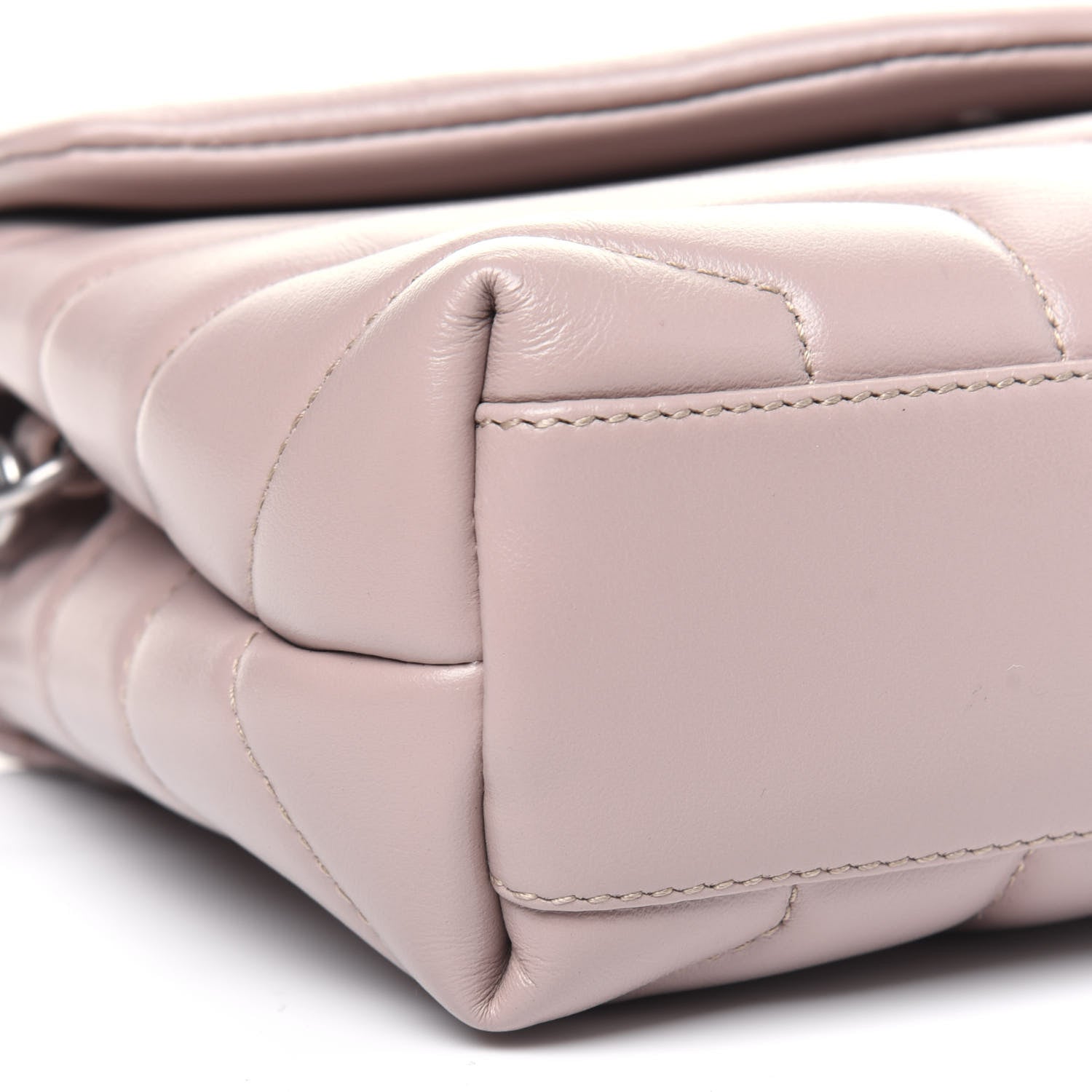 Saint Laurent Calfskin Y Quilted Monogram Toy Loulou Crossbody Bag Light Natural 10 of 14