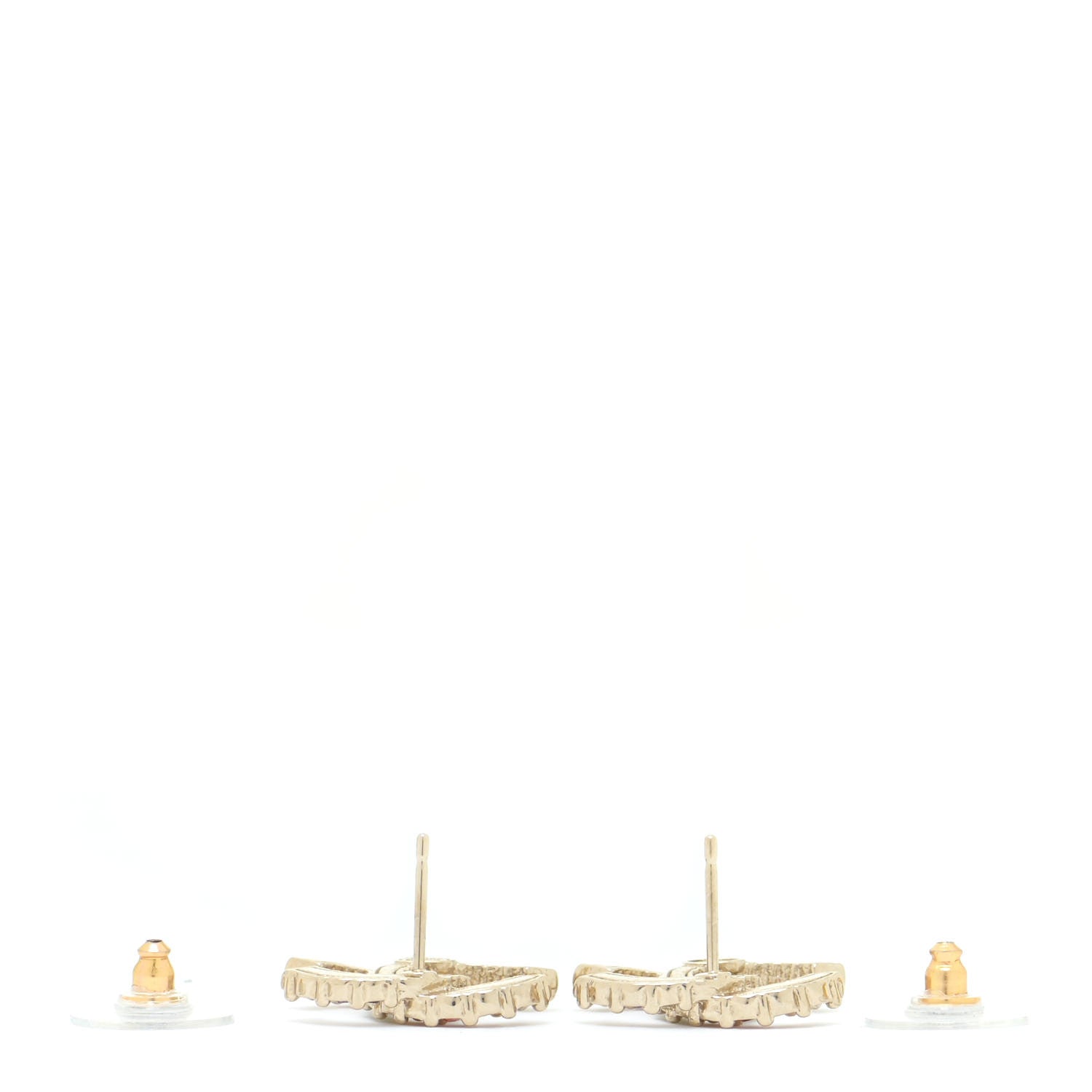 Chanel Crystal Over The Rainbow CC Earrings Gold Multicolor 3 of 5