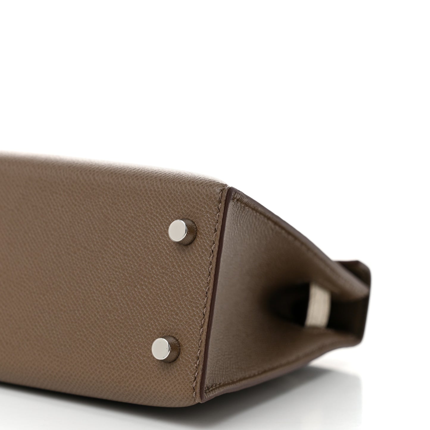 Madame Calfskin Matte Alligator Mini Kelly Sellier Touch 20 Etoupe Beton