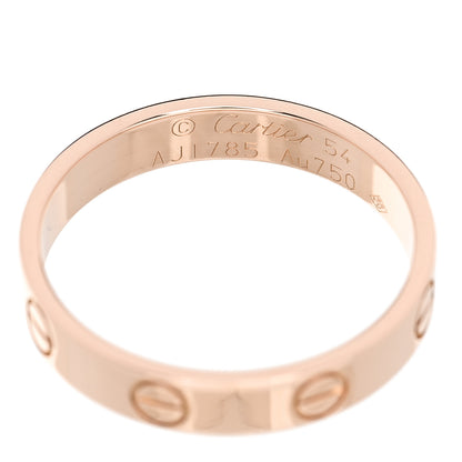 Cartier 18K Pink Gold 3.5mm LOVE Wedding Band Ring 54 6.75 3 of 5