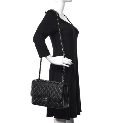 Chanel Caviar Quilted Jumbo Double Flap Black 2 of 15