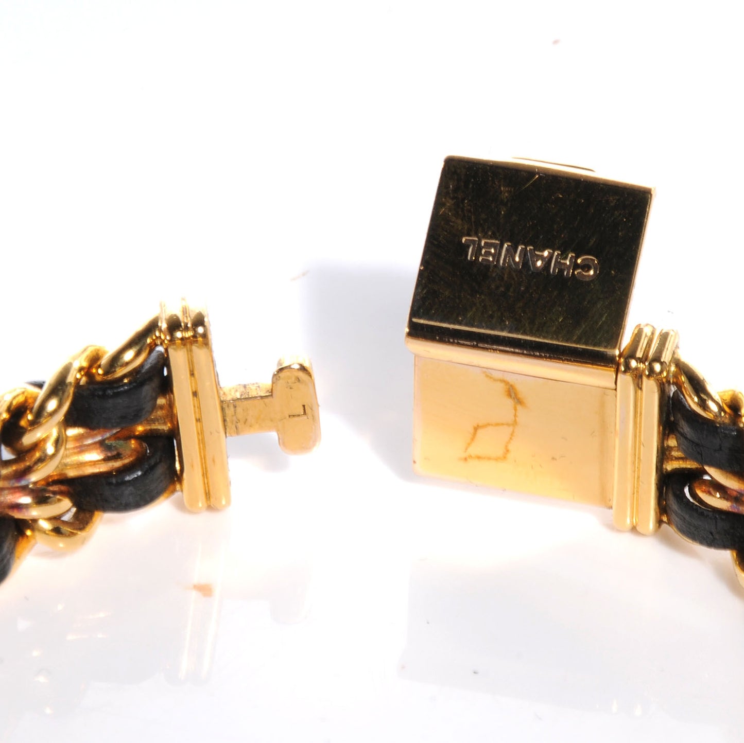 Stainless Steel Lambskin 20mm Chain Premiere Quartz Watch Gold L