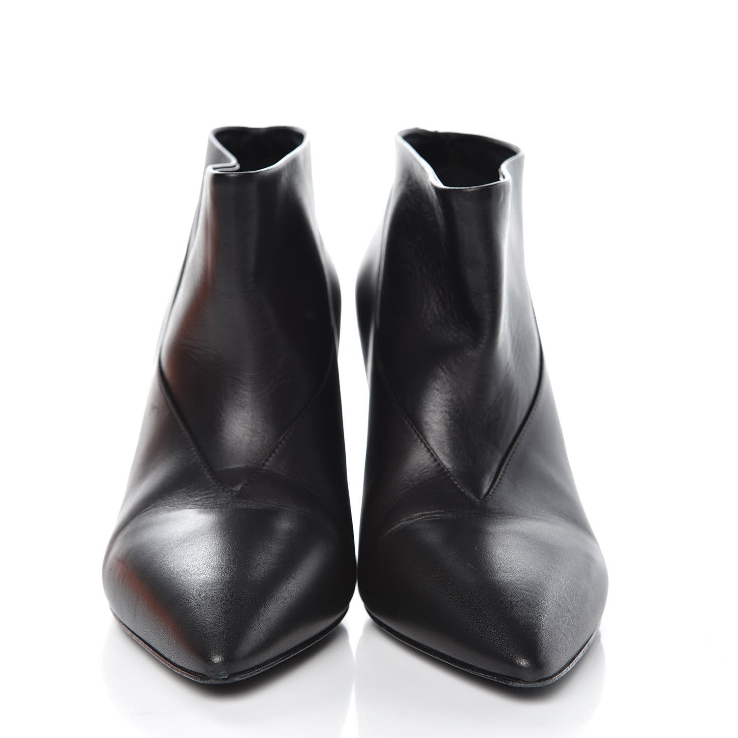 Hermes Box Wedge Booties 38 Black 2 of 12