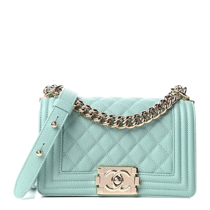Chanel Caviar Quilted Small Boy Flap Green 1 of 9