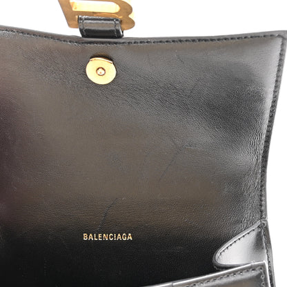 Balenciaga Shiny Box Calfskin Hourglass Top Handle Bag XS Black 10 of 10